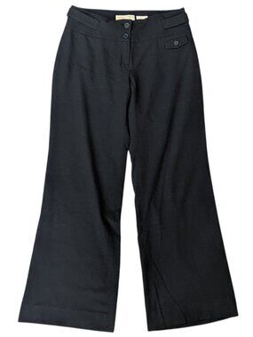 Michael Michael Kors Berkeley Fit Black Wide Leg Trousers Pants Womens Size 4